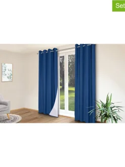 IDOMYA Essentials Gardinen, Jalousien & Rollos<2er-Set: Gardine in Blau - (L)240 x (B)135 cm