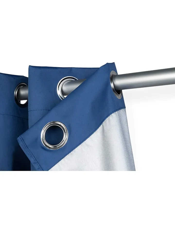 IDOMYA Essentials Gardinen, Jalousien & Rollos<2er-Set: Gardine in Blau - (L)240 x (B)135 cm