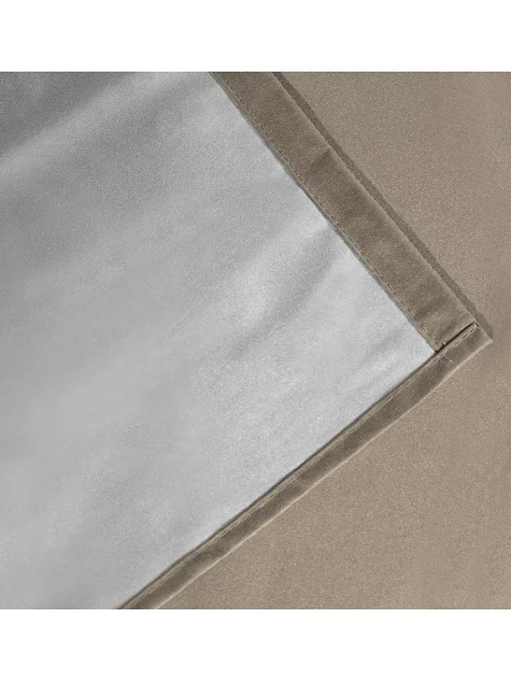 IDOMYA Essentials Gardinen, Jalousien & Rollos<2er-Set: Gardine in Taupe - (L)240 x (B)135 cm