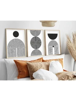 ABERTO DESIGN Wanddekoration<3er-Set: Gerahmte Kunstdrucke