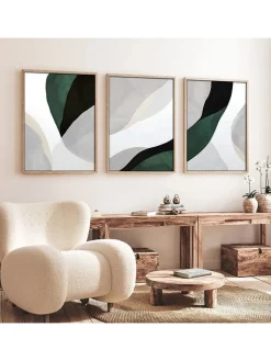ABERTO DESIGN Wanddekoration<3er-Set: Gerahmte Kunstdrucke