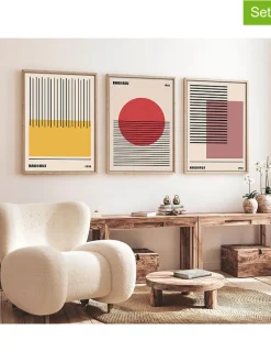 ABERTO DESIGN Wanddekoration<3er-Set: Gerahmte Kunstdrucke