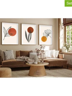 ABERTO DESIGN Wanddekoration<3er-Set: Gerahmte Kunstdrucke