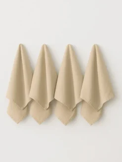 Samimi Küchentextilien<4er-Set: Geschirrtücher in Beige - (L)40 x (B)40 cm