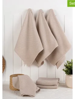 Violeta Home Küchentextilien|Tisch- & Küchentextilien<6er-Set: Geschirrtücher in Beige - (L)76 x (B)43 cm
