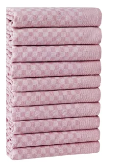 Colourful Cotton Tisch- & Küchentextilien|Küchentextilien<10er-Set: Geschirrtücher in Rosa