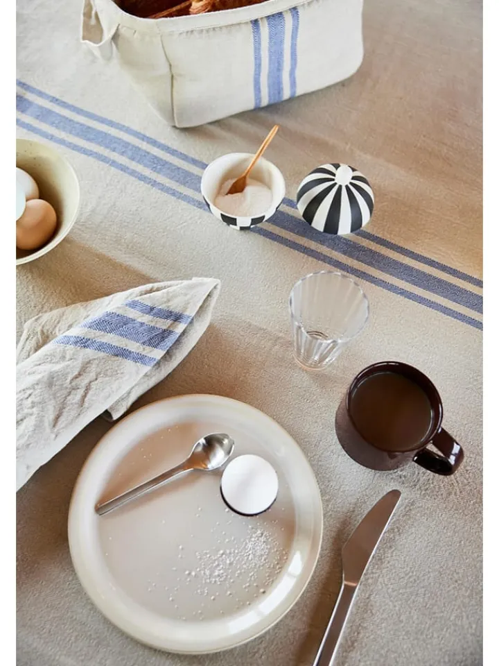 OYOY living design Küchentextilien|Tisch- & Küchentextilien<2er-Set: Geschirrtücher ''Linu'' in Beige/ Blau - (L)45 x (B)45 cm