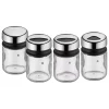 WMF Aufbewahren & Servieren<4er-Set: Gewürzgläser "Depot" in Silber/ Transparent - (H)9,5 cm
