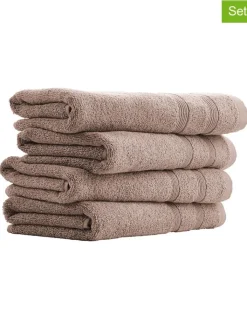 UNCOVER BY SCHIESSER Badtextilien<4er-Set: Handtücher "Brooklyn" in Taupe