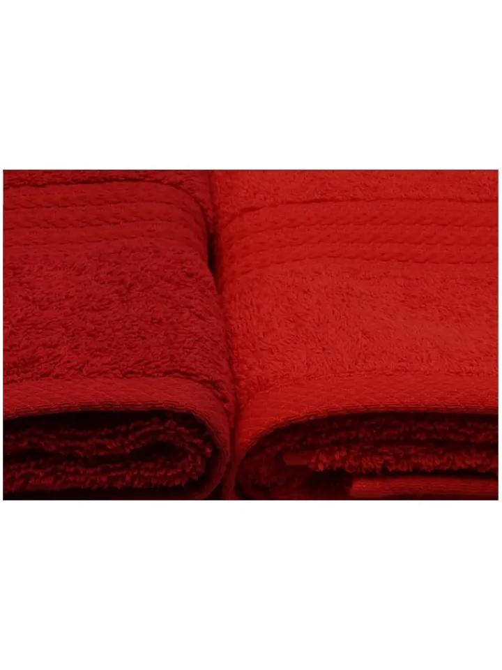 Colorful Cotton Badtextilien<4er-Set: Handtücher "Rainbow" in Bordeaux/ Rot/ Orange