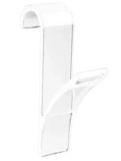 Wenko Badaccessoires<6er-Set: Handtuchhaken in Transparent - (H)10,5 cm
