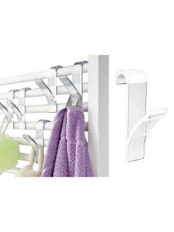 Wenko Badaccessoires<6er-Set: Handtuchhaken in Transparent - (H)10,5 cm