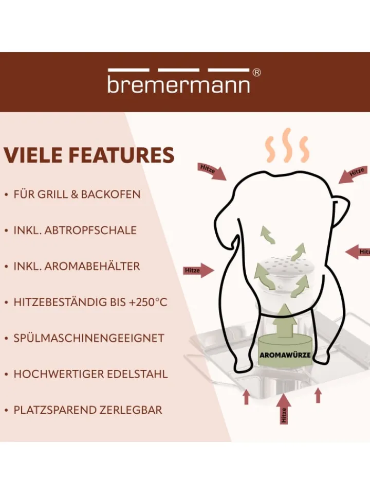 bremermann Grillen<2-er-Set Hähnchenbräter