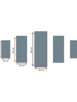 ABERTO DESIGN Wanddekoration<5er-Set: Holzdrucke "5PMDF-35"