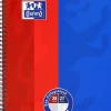 Oxford Büro- & Schulbedarf<2er-Set: 2in1-Duo-Collegeblöcke "Touch - Lineatur 27 und 28" in Rot/ Blau