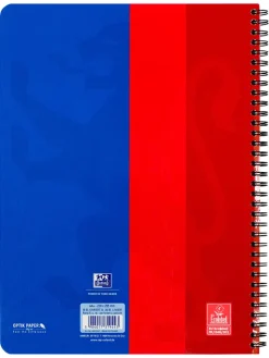 Oxford Büro- & Schulbedarf<2er-Set: 2in1-Duo-Collegeblöcke "Touch - Lineatur 27 und 28" in Rot/ Blau