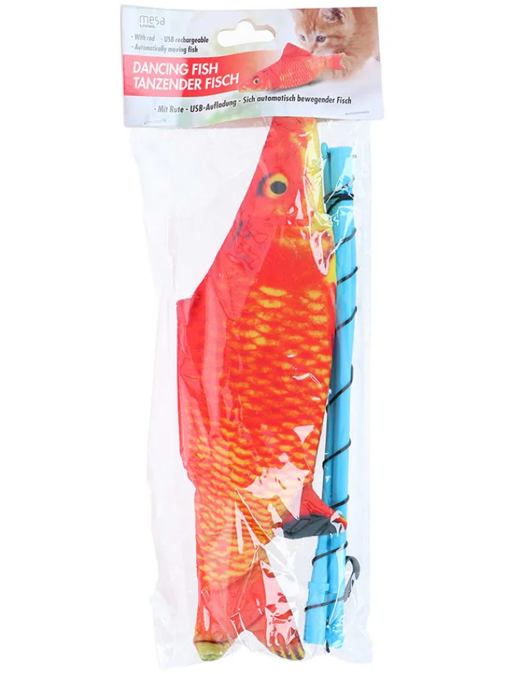 Edco Katzen<2er-Set: Katzenspielzeuge ''Dancing fish'' in Orange/ Gelb - (L)30 x (B)23 cm