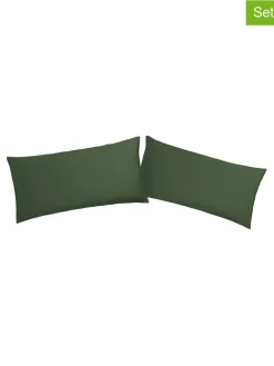 GUIDO MARIA KRETSCHMER Kissen & Kissenhüllen<2er-Set: Kissenbezüge ''Mila'' in Grün - (L)40 x (B)40 cm