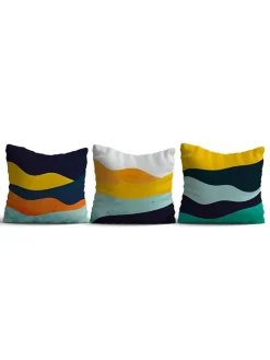 ABERTO DESIGN Kissen & Kissenhüllen<3er-Set: Kissenhüllen in Bunt