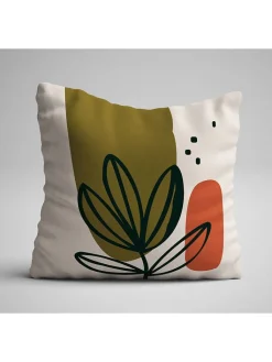 ABERTO DESIGN Kissen & Kissenhüllen<4er-Set: Kissenhüllen in Weiß/ Khaki