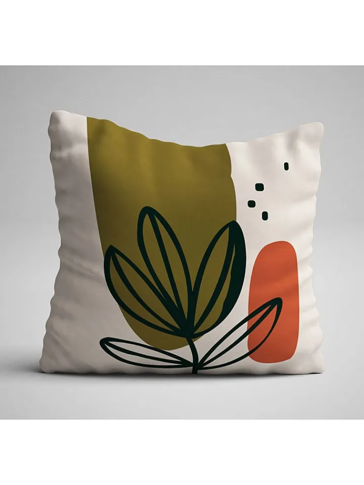 ABERTO DESIGN Kissen & Kissenhüllen<4er-Set: Kissenhüllen in Weiß/ Khaki