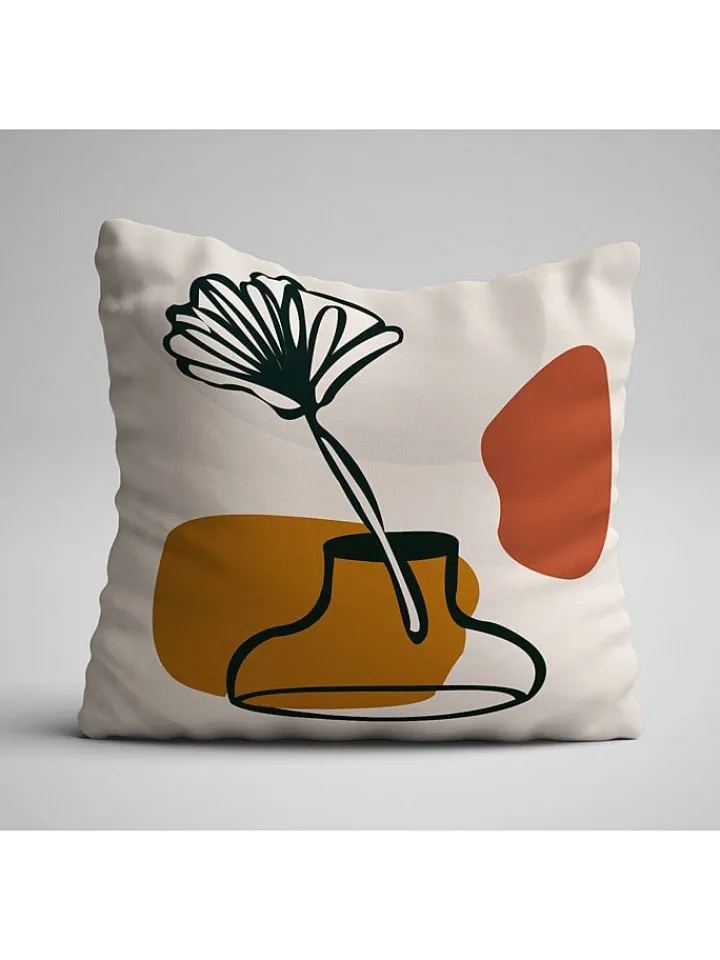ABERTO DESIGN Kissen & Kissenhüllen<4er-Set: Kissenhüllen in Weiß/ Khaki
