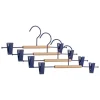 Bizzotto Garderoben<4er-Set: Kleiderbügel in Blau/ Beige - (B)35 x (H)12 cm