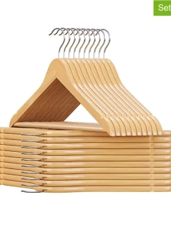 Songmics Regale & Schränke|Garderoben<20er-Set: Kleiderbügel in Hellbraun/ Silber - (B)44,5 x (H)23 cm