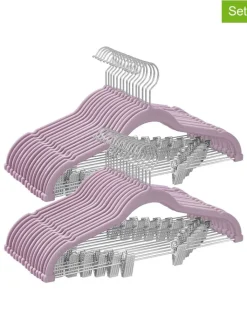 SONGMICS Garderoben<30er-Set: Kleiderbügel in Lila - (B)42,5 x (H)23,5 cm