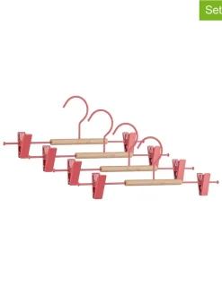 Bizzotto Garderoben<4er-Set: Kleiderbügel in Pink/ Beige - (B)35 x (H)12 cm