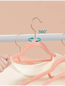 Songmics Regale & Schränke|Garderoben<50er-Set: Kleiderbügel in Rosa/ Roségold - (B)43,5 x (H)22,5 cm