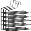 Songmics Regale & Schränke|Garderoben<4er-Set: Kleiderbügel in Schwarz/ Silber - (B)32 x (H)35 cm