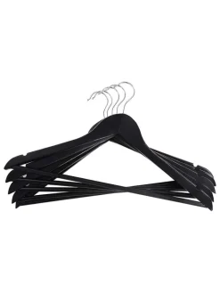 SONGMICS Garderoben<10er-Set: Kleiderbügel in Schwarz - (L)44,5 x (B)23 cm