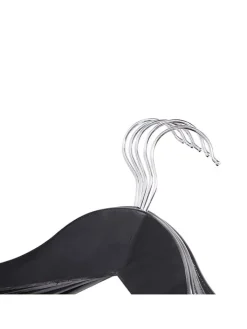 SONGMICS Garderoben<10er-Set: Kleiderbügel in Schwarz - (L)44,5 x (B)23 cm