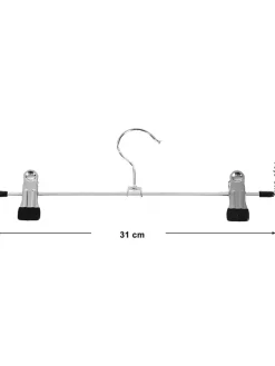 Songmics Regale & Schränke|Garderoben<20er-Set: Kleiderbügel in Silber - (B)31 x (H)10,5 cm