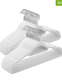 Songmics Regale & Schränke|Garderoben<50er-Set: Kleiderbügel in Weiß/ Silber - (B)43,5 x (H)22,5 cm
