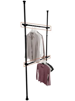 Wenko Regale & Schränke|Garderoben<2er-Set: Kleiderstangen "Herkules" in Schwarz - (L)120 cm