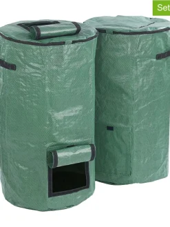 Wenko Gartendekoration<2er-Set: Komposttaschen in Grün, 2x 125 l