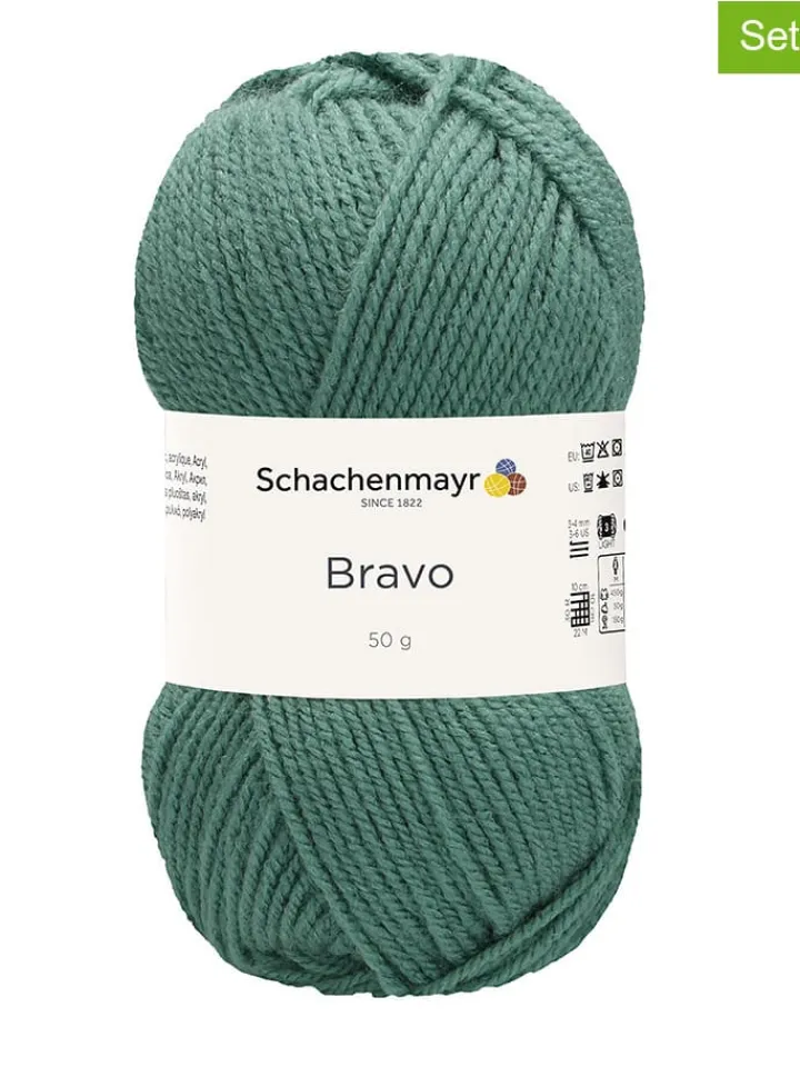 Schachenmayr since 1822 Kreativbedarf & Do-It-Yourself<20er-Set: Kunstfasergarne ''Bravo'' in Grün - 20x 50 g