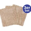 Wenko Putz- & Waschutensilien<3er-Set: Kupfertücher in Hellbraun - (L)16 x (B)13 cm