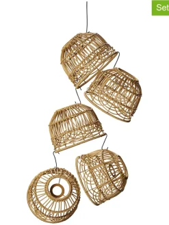 Konstsmide Außenleuchten<5er-Set: Lampenschirme für Lichterketten in Beige - (H)8 x Ø 20 cm
