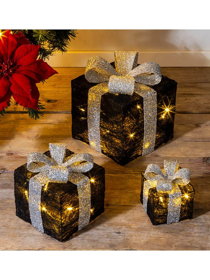 Hollybell Lichterketten & Deko-Leuchten<3er-Set: LED-Dekoleuchten in Schwarz