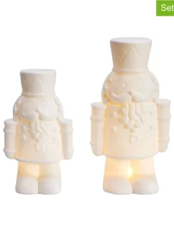 Marksljöd Wohndekoration<2er-Set: LED-Dekoobjekte "Finn" in Weiß