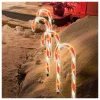 Profiline Gartendekoration|Gartendekoration<4er-Set: LED-Gartenstecker in Rot/ Weiß - (H)44 cm