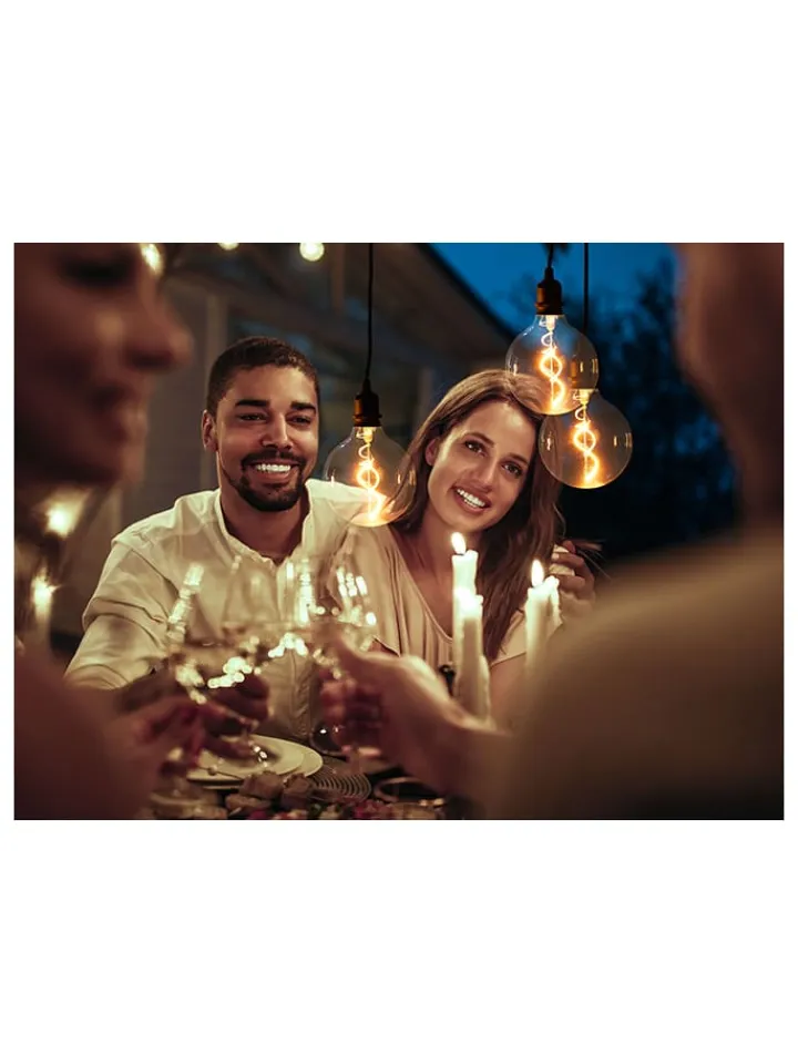 AMARE Lichterketten & Dekobeleuchtung|Lichterketten & Deko-Leuchten<3er-Set: LED-Glaskugeln - (H)100 x Ø 12,5 cm