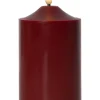 STAR Trading Kerzen, Vasen & Mehr<2er-Set: LED-Kerzen "Flamme" in Rot - (H)15 x Ø 7,5 cm