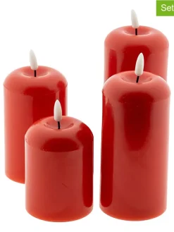 Profiline Lichterketten & Dekobeleuchtung<4er-Set: LED-Kerzen in Rot