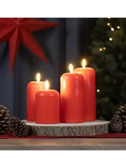 Profiline Lichterketten & Dekobeleuchtung<4er-Set: LED-Kerzen in Rot