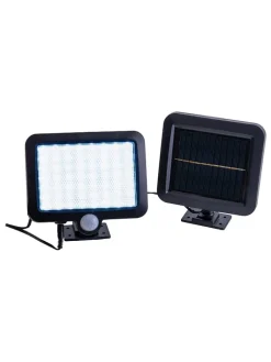 näve Außenleuchten|Außenbeleuchtung<2er-Set: LED-Solar-Außenwandleuchten "Pepe" in Schwarz - (L)15 x (B)13 cm