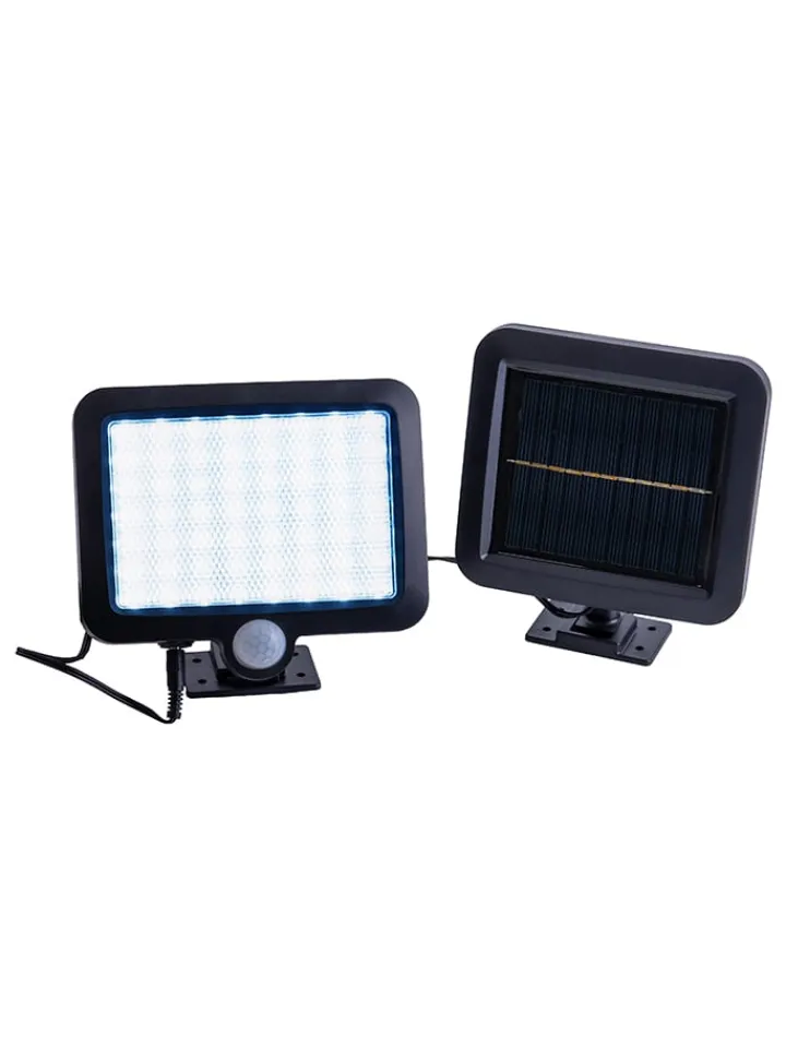 näve Außenleuchten|Außenbeleuchtung<2er-Set: LED-Solar-Außenwandleuchten "Pepe" in Schwarz - (L)15 x (B)13 cm
